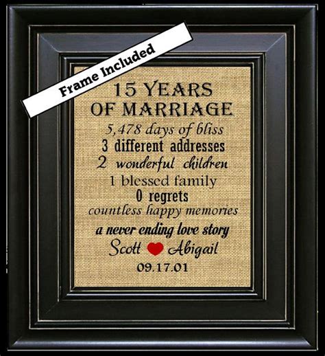 fifteen year anniversary gift ideas